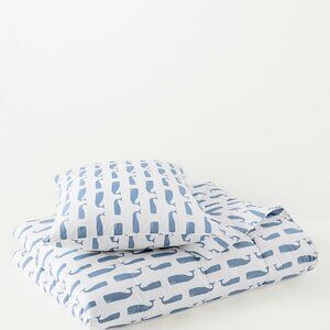 GARNET HILL WHALES LIGHTWEIGHT COMFORTER & THROW